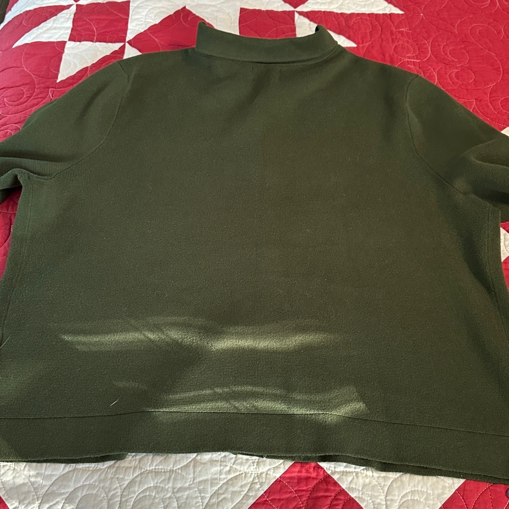 Lands' End Olive Green Sweater Jacket - Picture 9 of 9